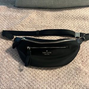 Brand new Kate Spade black with gold hardware Fanny pack. Nylon material